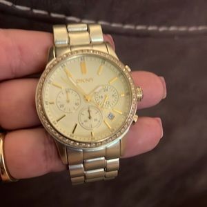 Women DKNY watch gold color